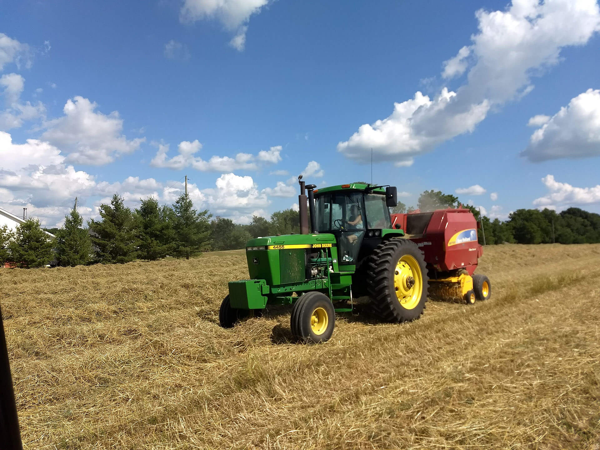 Baler in field ©Murphy Farms 2018
